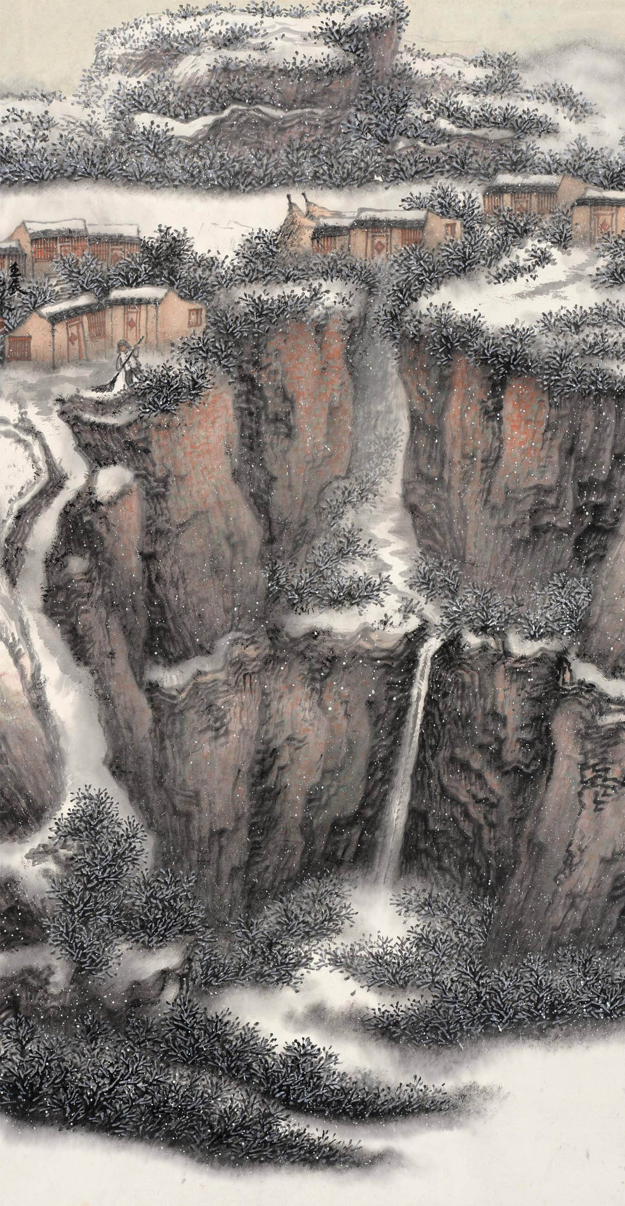 关山响雪 97X180cm