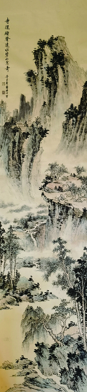 寺深钟声远水碧山愈奇,178x48cm,2021.jpg