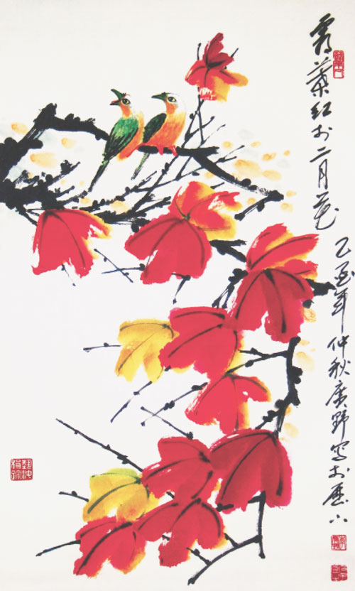霜叶红於二月花-100cm-X-55cm